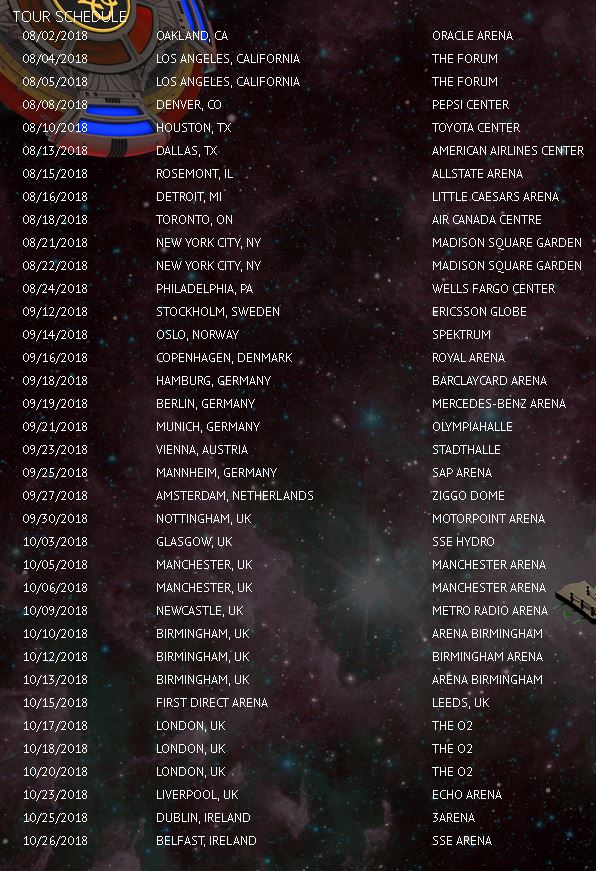 Alone in the Universe Tour 2018